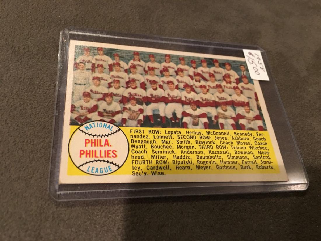 1958 Topps #134 Philadelphia Phillies Team: 1958 Topps #134 Philadelphia Phillies Team