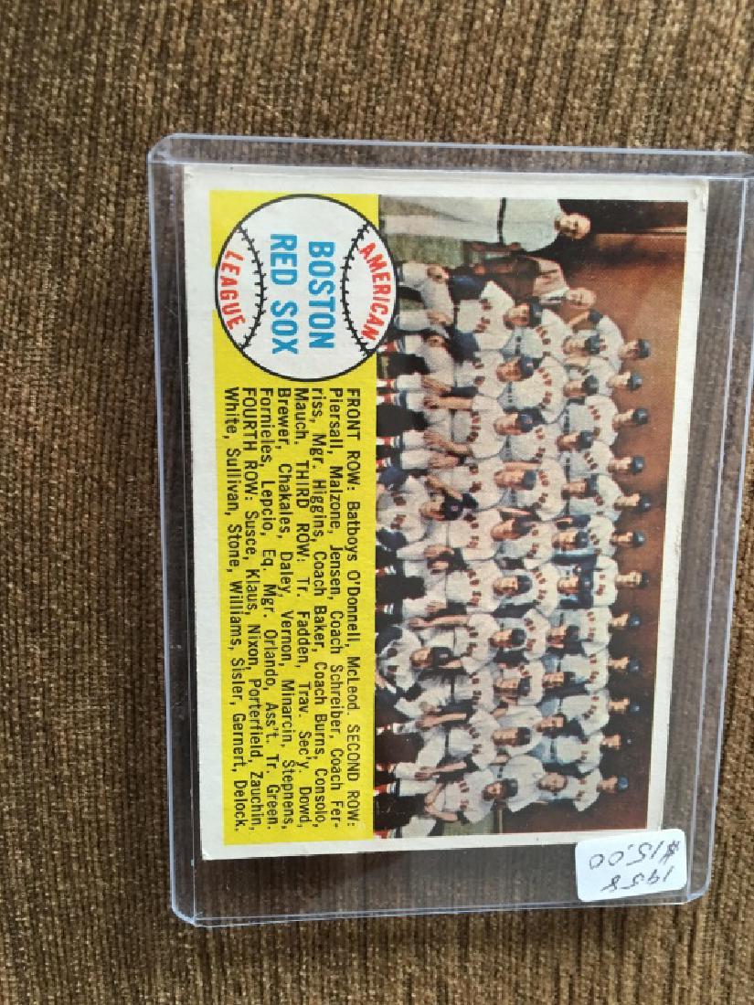1958 Topps Boston Red Sox Team #312 baseball card (1 of 2)
