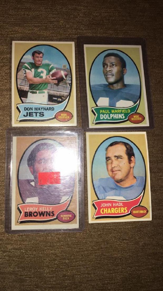 Lot of 4 1970 topps vintage football cards (1 of 4)