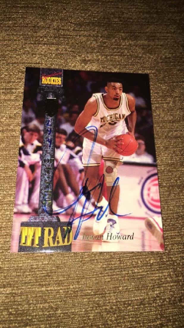 Juwan Howard 1994 signature rookies auto (1 of 2)