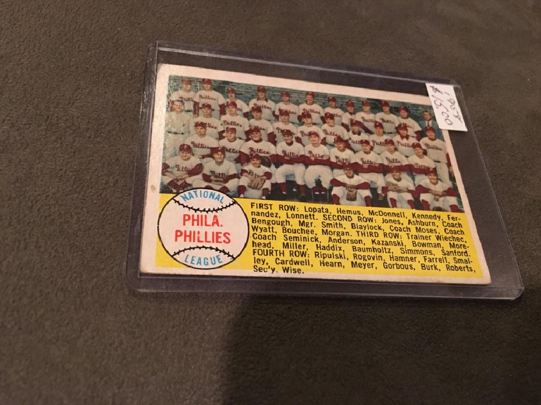 1958 Philadelphia Phillies Team card: 1958 Philadelphia Phillies Team card