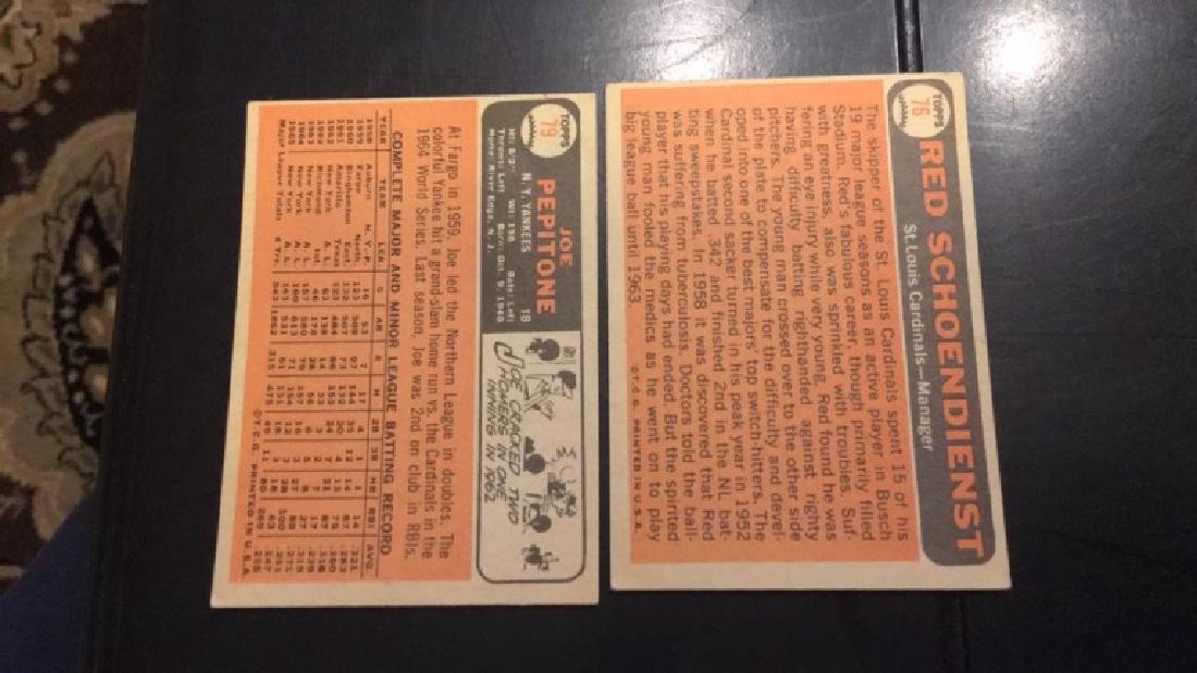 1966 topps Joe Pepitone Red Schoendienst (1 of 2)