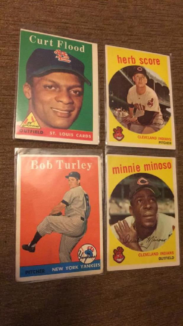1958 and 59 topps Lot Herb score Curt flood Bob (1 of 6)