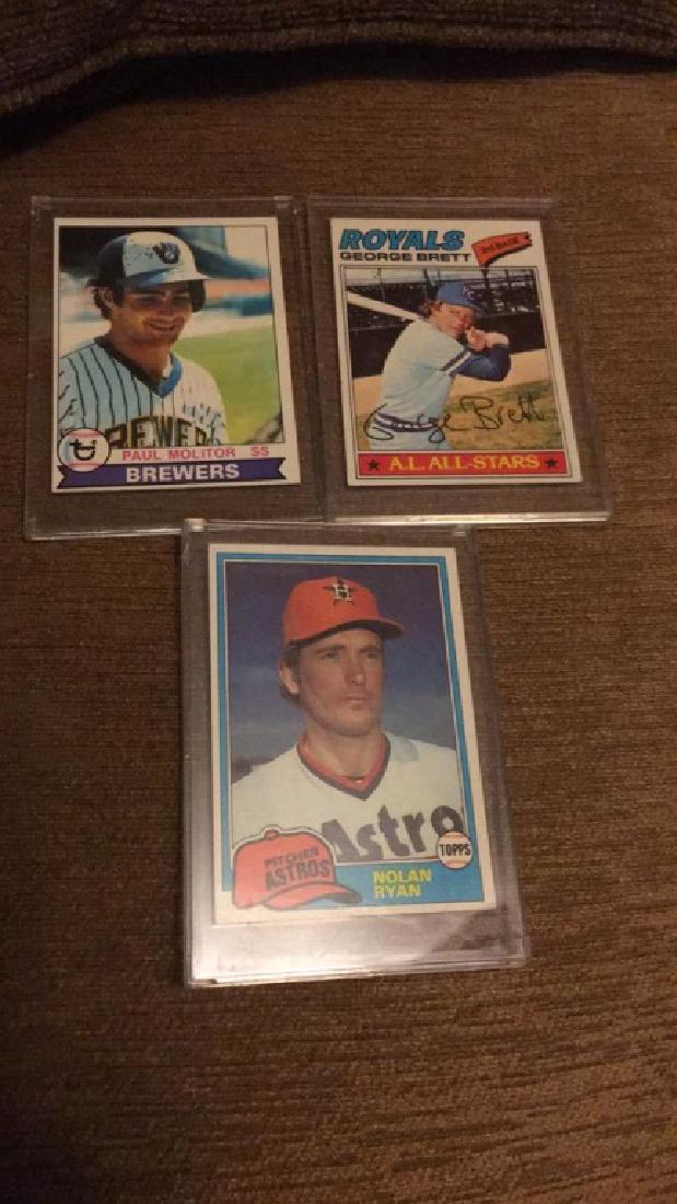 George Brett 1977 and 79 Nolan Ryan 1981 topps (1 of 2)