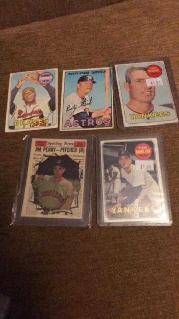 Vintage baseball card Lot 1969 Tommy Aaron 1967: Rusty stop Steve Hamilton Jim Perry