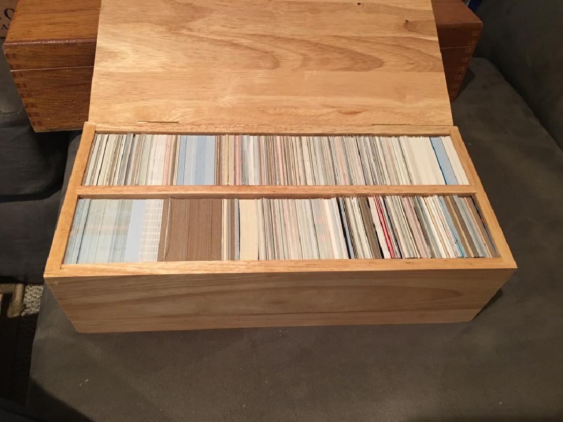 Wooden Baseball Card Box Filled with Various (1 of 2)