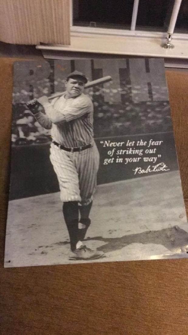 Babe Ruth collectible metal sign: Babe Ruth collectible metal sign