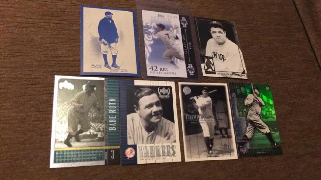 Babe Ruth Mickey Mantle numbered insert lot New (1 of 6)
