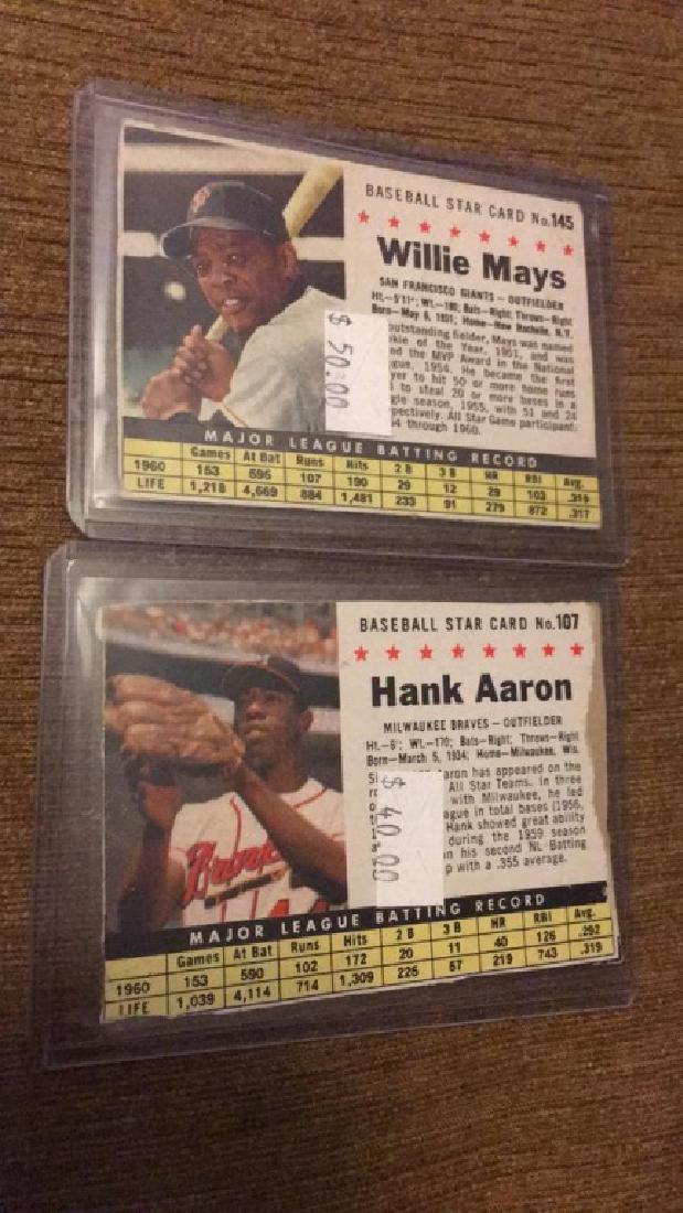 1960s Willie Mays Hank Aaron post cereal card lot (1 of 4)