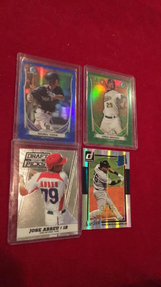 2014 Bowman chrome blue and green refractor lot (1 of 3)