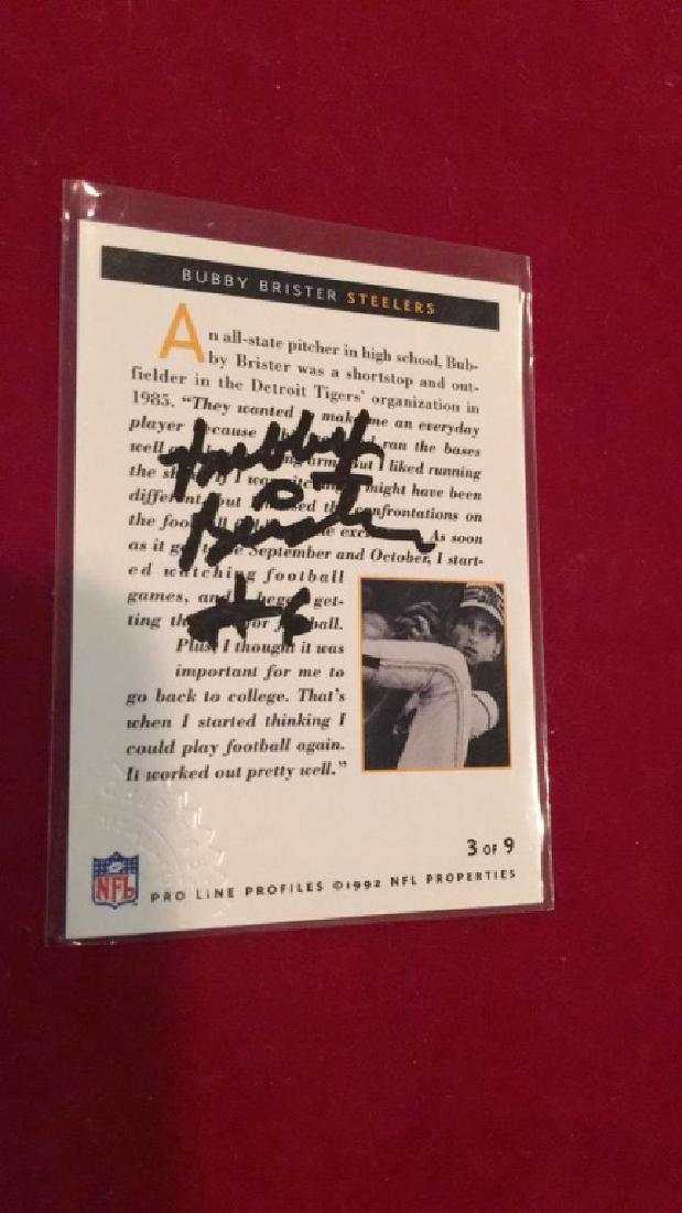 Bubby Brister 1992 pro line autograph with (1 of 3)