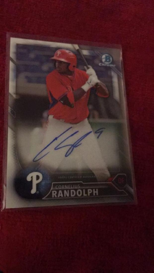 Cornelius Randolph 2016 Bowman chrome autograph (1 of 2)