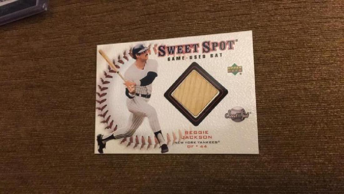 Reggie Jackson 2001 sweet spot game used bat card (1 of 2)