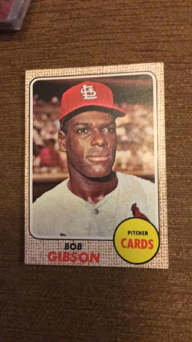 Bob Gibson 1968 tops vintage baseball card (1 of 2)