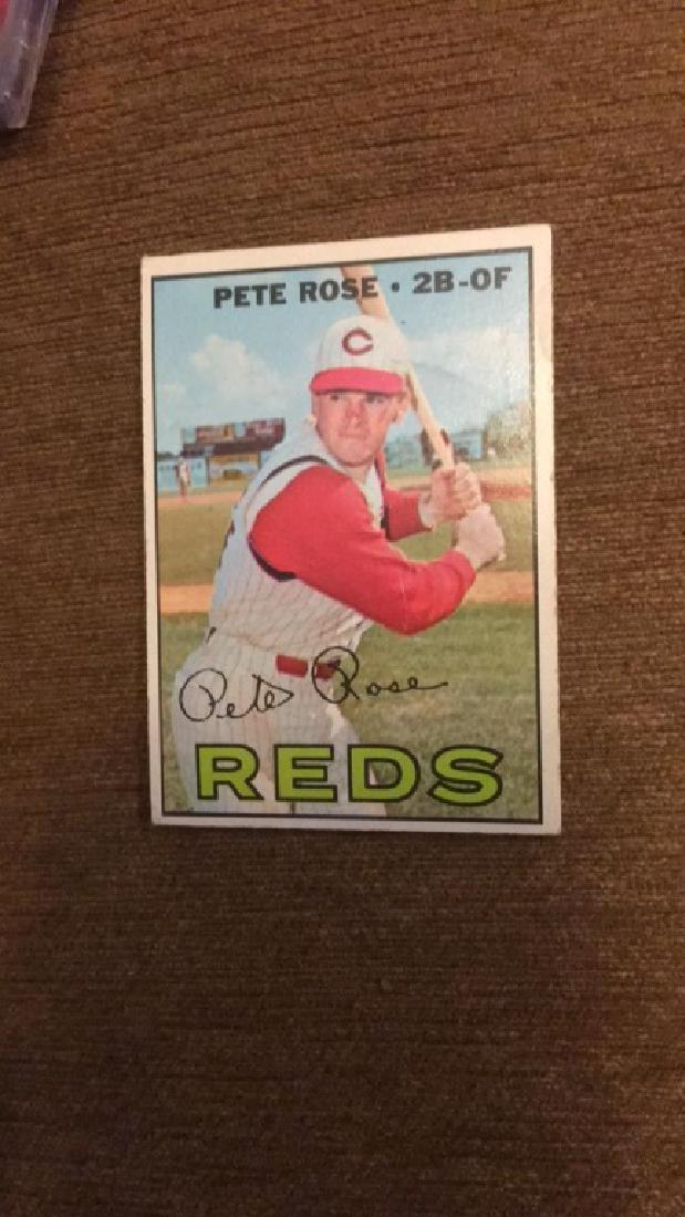 Pete Rose 1967 topps vintage baseball card (1 of 2)