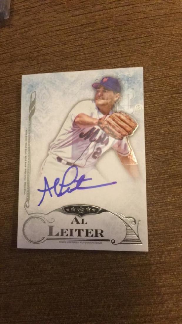 Al Leiter 2015 five star autograph on card (1 of 2)