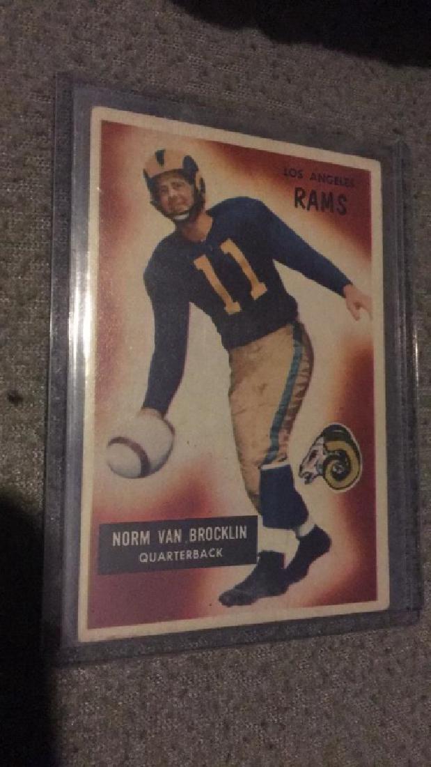 Norm Van Brocklin 1955 Bowman vintage football (1 of 2)