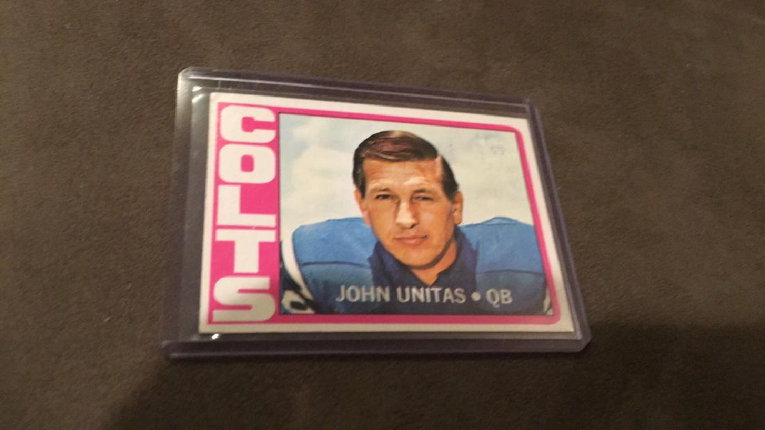 John Unitas 1972 topps vintage football card (1 of 2)