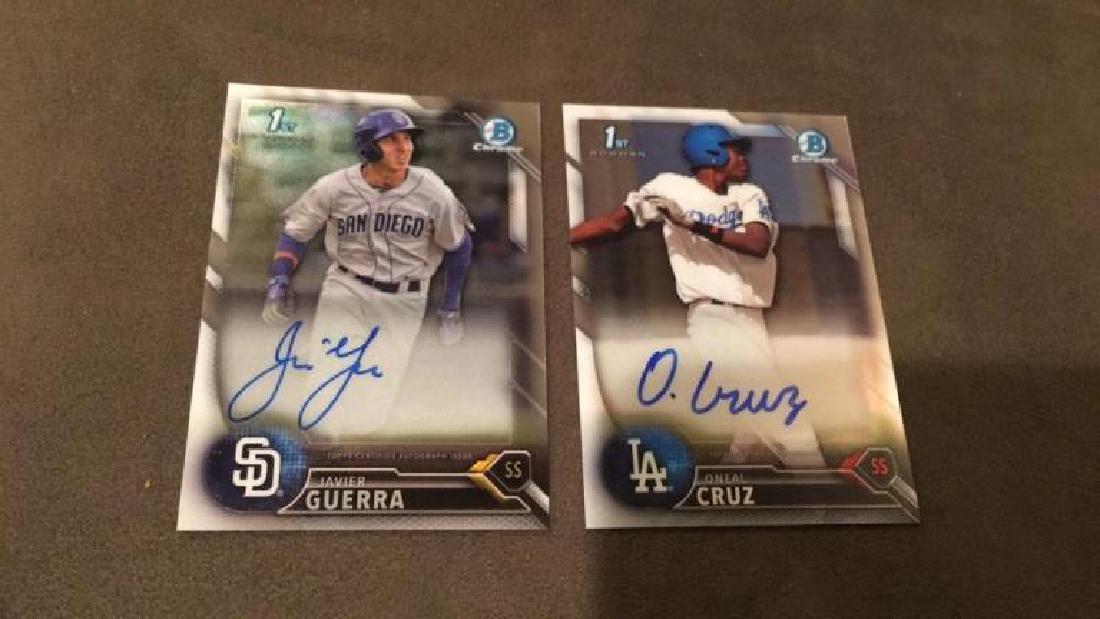 2016 Bowman chrome autographed rookie lot Javier (1 of 2)