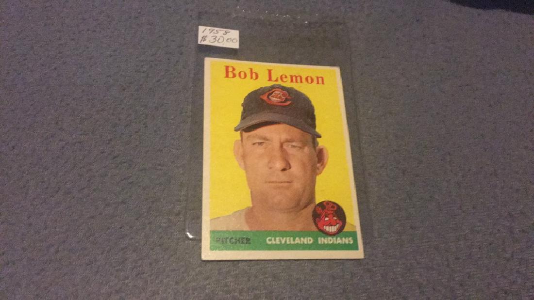 1958 topps Bob lemon vintage baseball card nice (1 of 2)