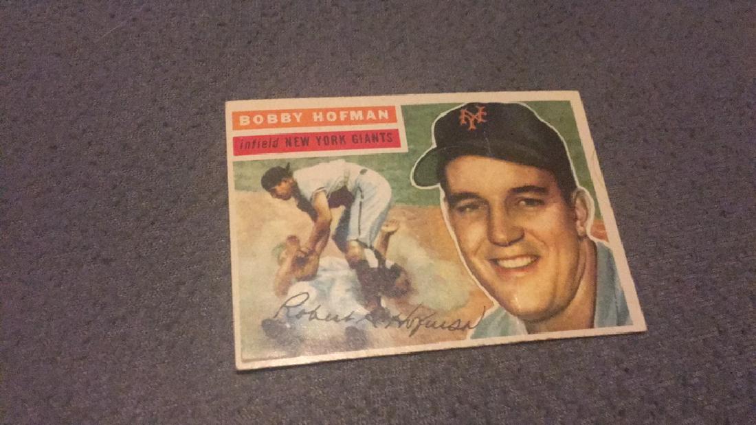 Bob Hoffman 1956 tops vintage baseball card New: York Giants