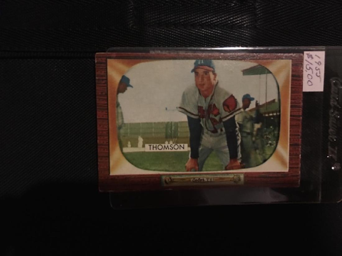 1955 BOWMAN BASEBALL MILWAUKEE BRAVES BOBBY THOMPN (1 of 2)