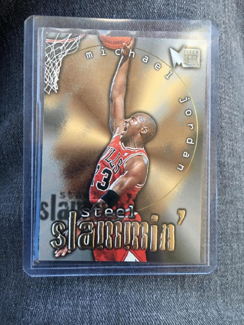 1996-97 Fleer Metal Steel Slammin' Jordan Rare: 1996-97 Fleer Metal Steel Slammin' #6 Michael Jordan Chicago Bulls HOF