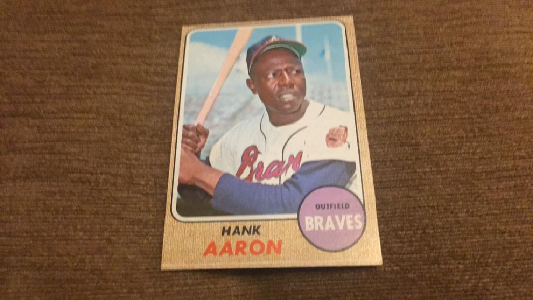 Hank Aaron 1968 topps vintage baseball card very (1 of 4)