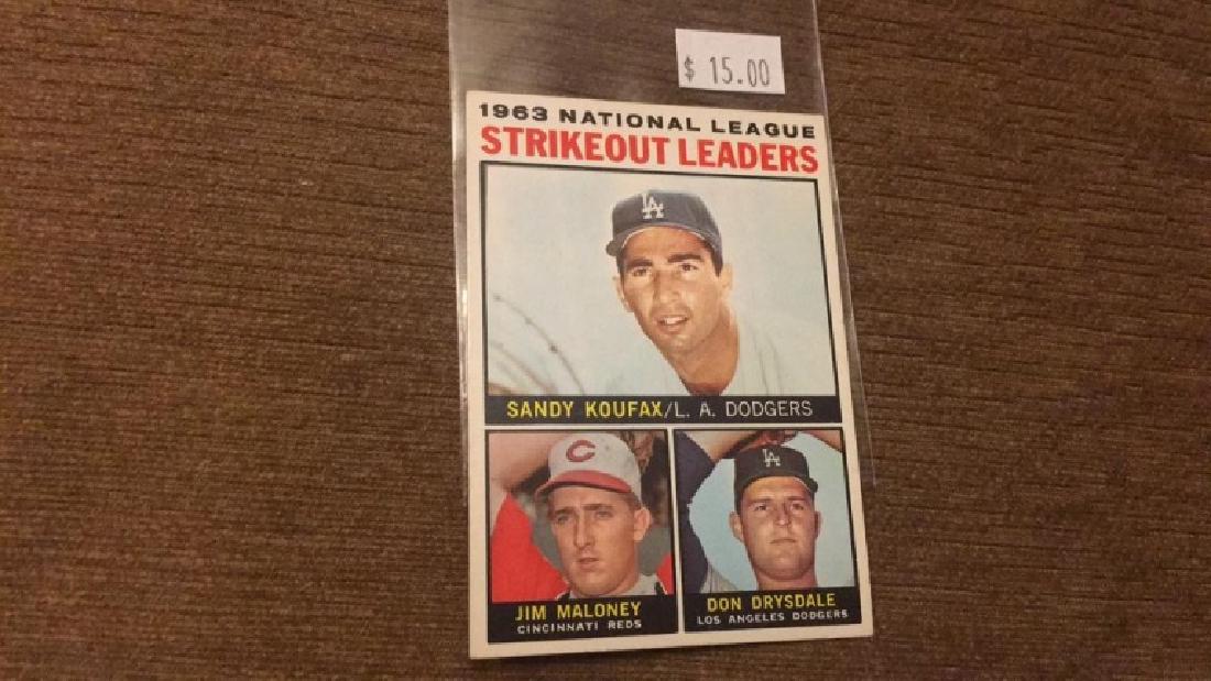 Sandy Koufax Don Drysdale 1963 strikeout leaders: in very nice condition
