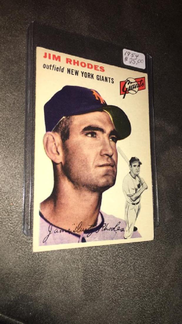 Jim Rhodes 1954 Topps vintage baseball card (1 of 2)