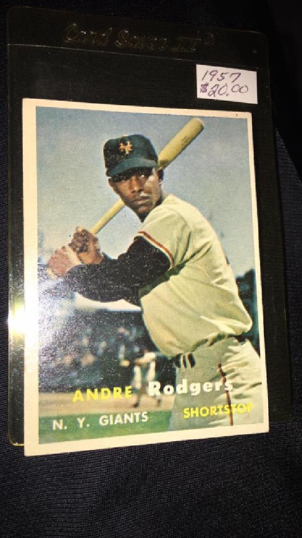 Andre Rogers 1957 tops vintage baseball card: Andre Rogers 1957 tops vintage baseball card