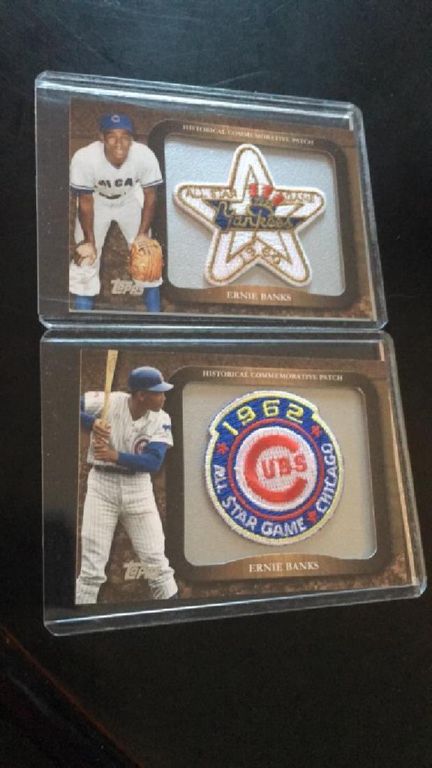 Ernie Banks 2011 Commemorative Patch lot of 2 (1 of 2)