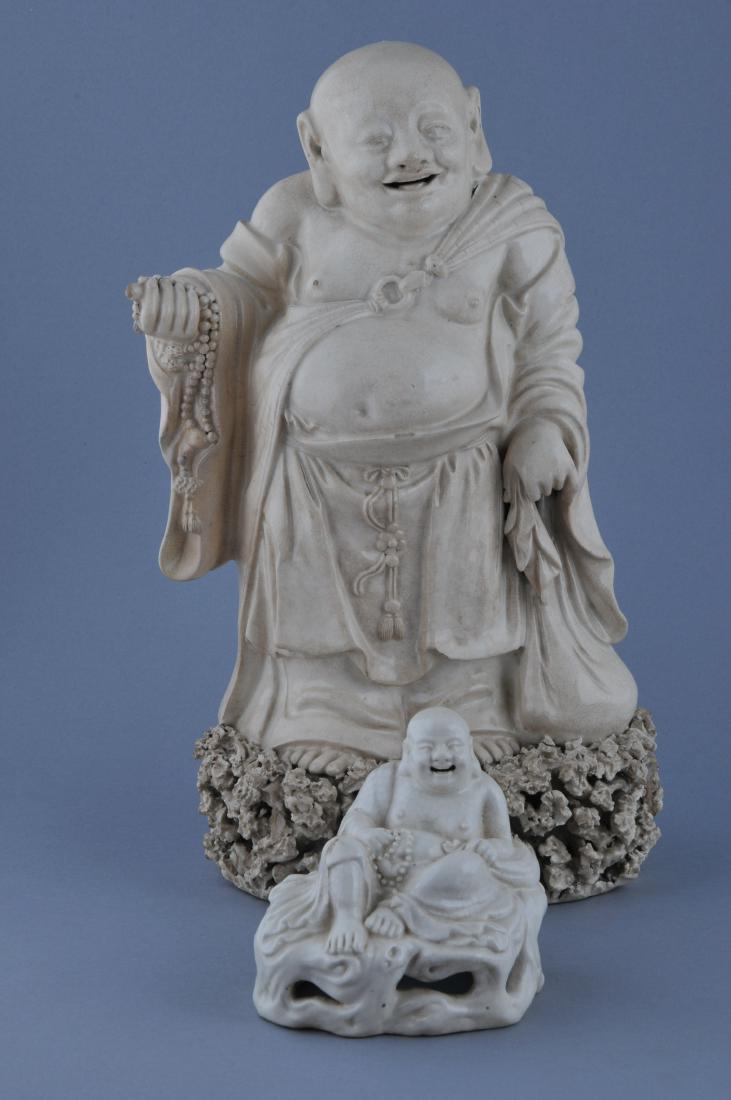 Two pottery figures. China. 19th century. Ivory white (1 of 9)