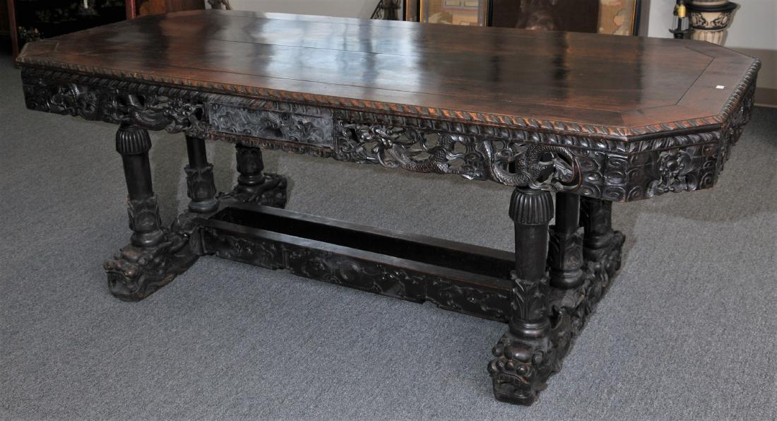 Octagonal rectangular table. China. 19th century. Hung (1 of 12)