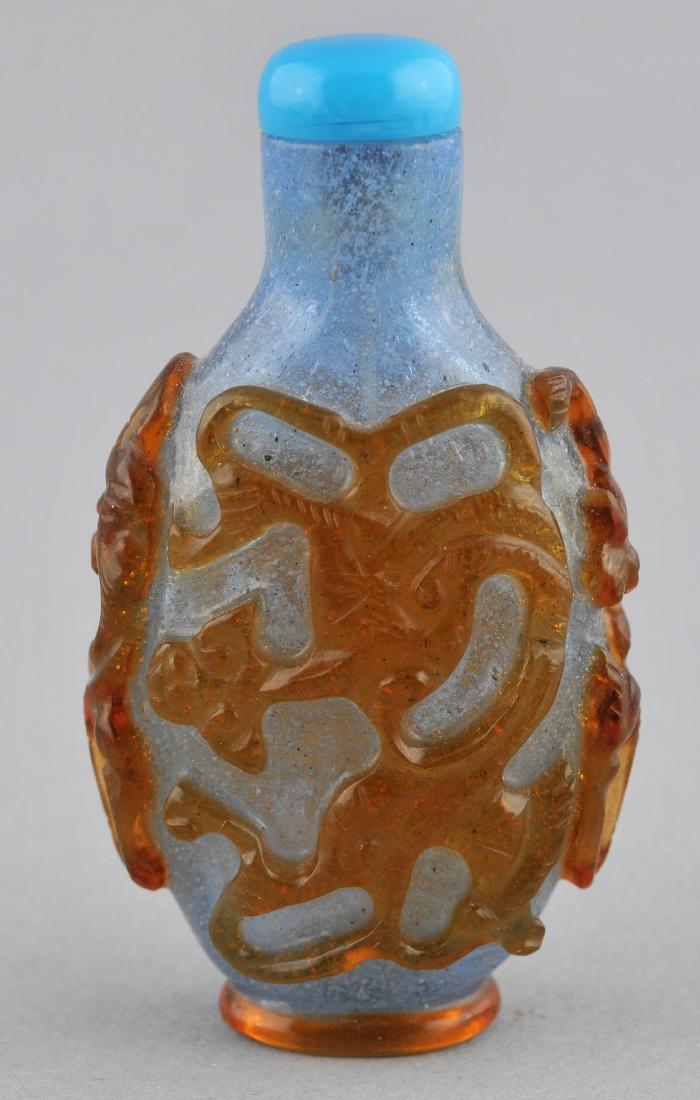 Snuff bottle. China. 19th century. Cameo glass. Yellow (1 of 5)