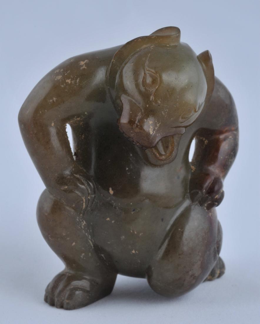 Jade dancing bear. China. Probably Han period. Green (1 of 7)