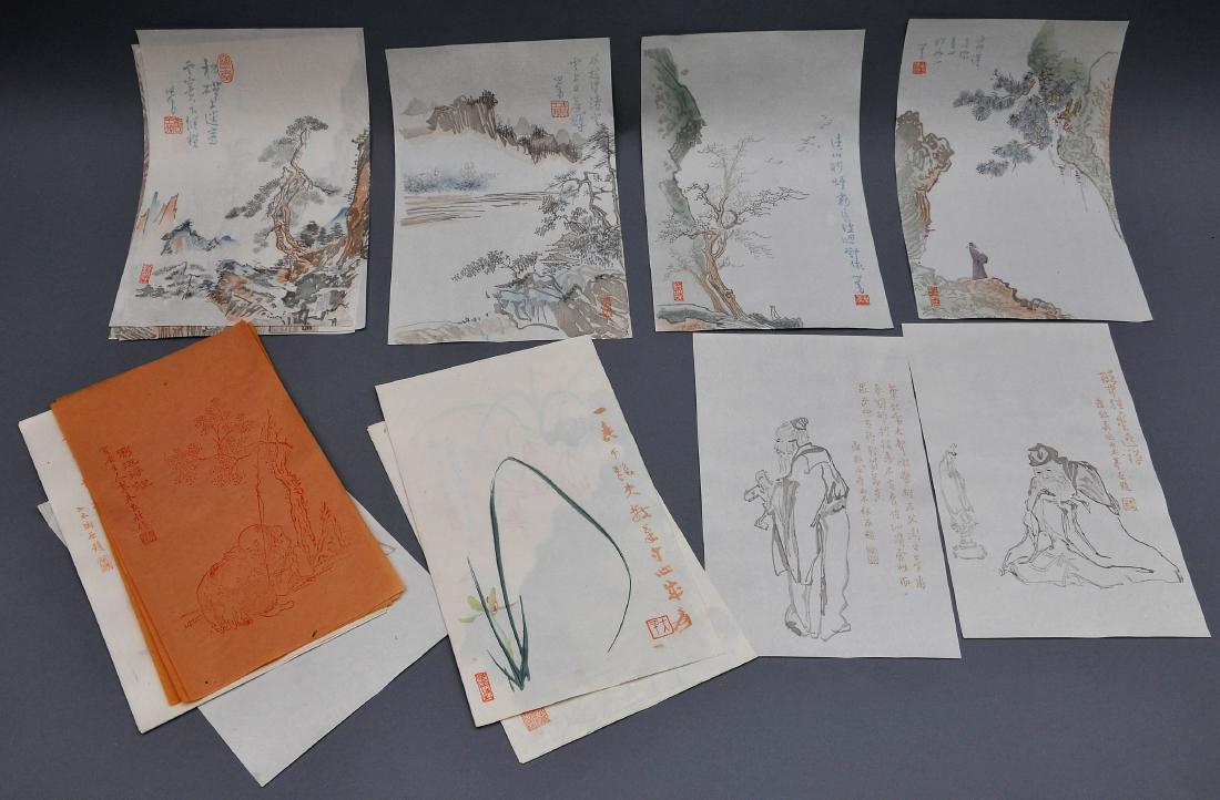 Lot of 18 Woodblock prints. China. 20th century. After (1 of 6)