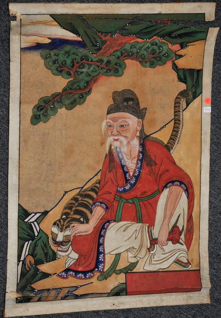 Scroll painting. Korea. 18th century. Ink and colours (1 of 4)