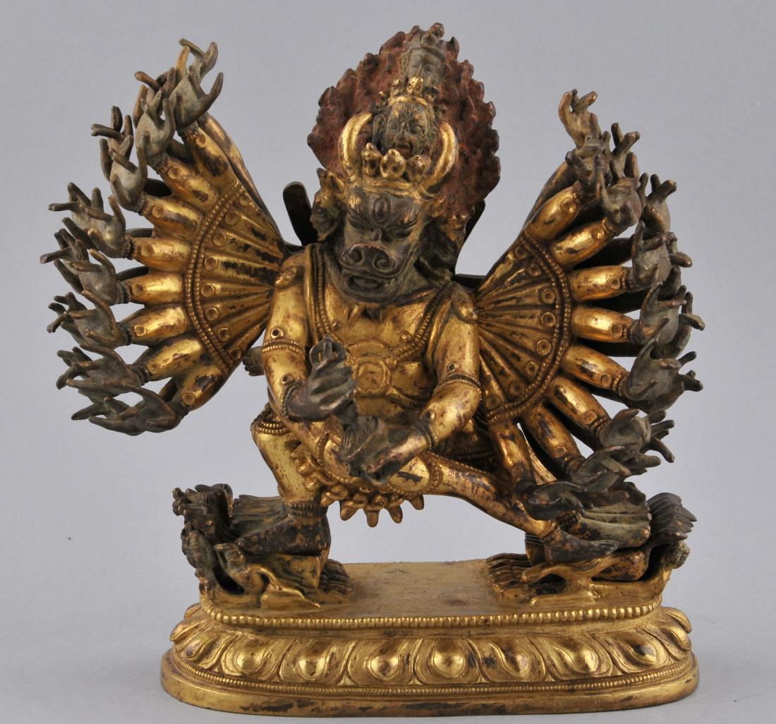 Gilt bronze image. Sino-Tibetan. 18th century. Figure (1 of 12)