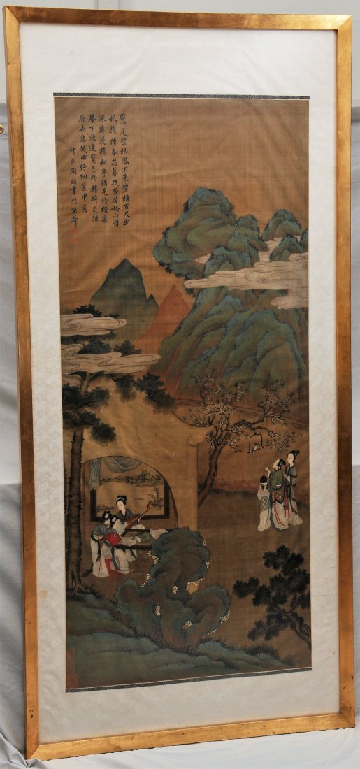 Painting. China. 19th C, Signed Chou Fan, 5 seals. (1 of 10)
