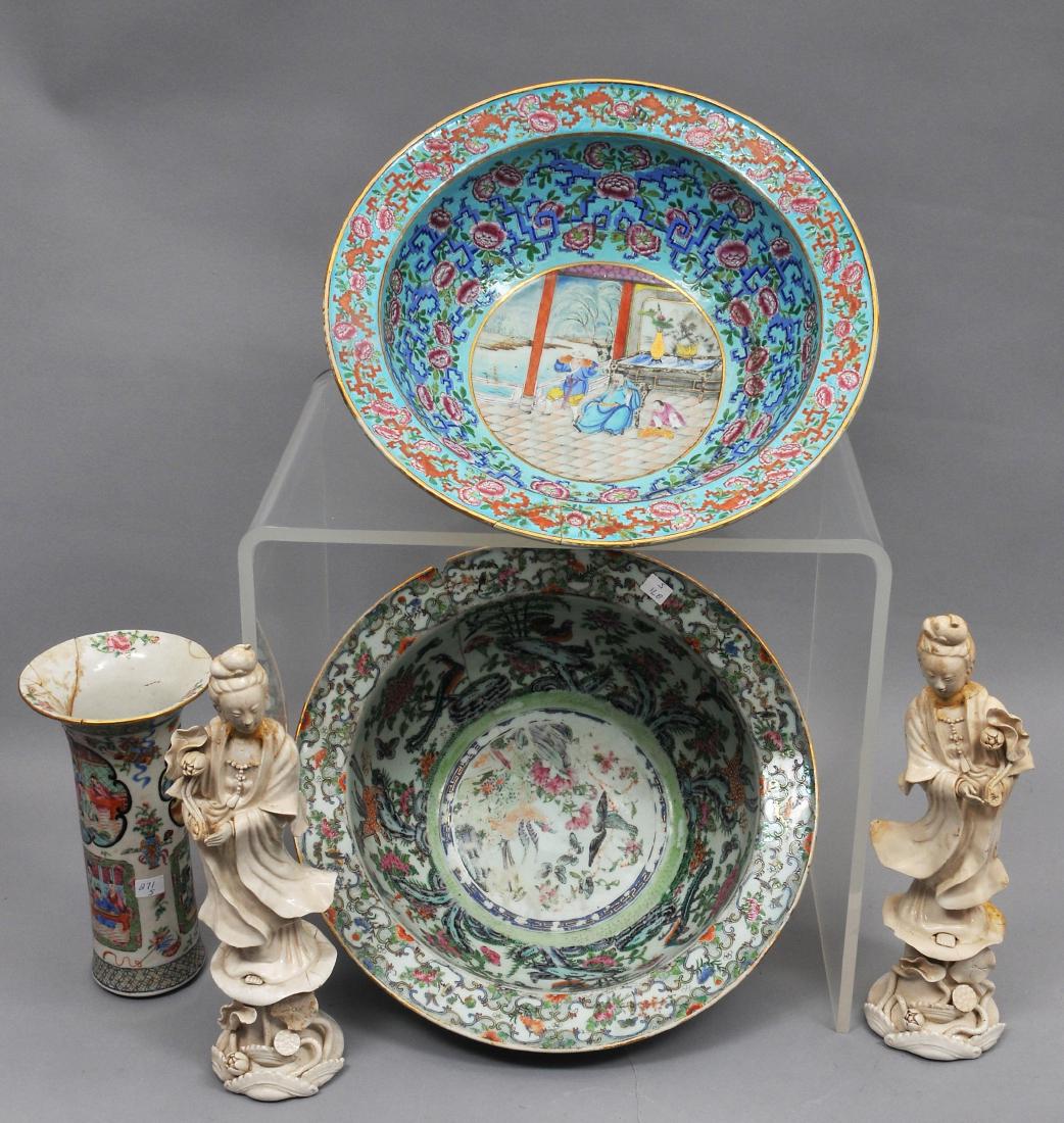 Chinese Export porcelain lot. Consisting of exceptional