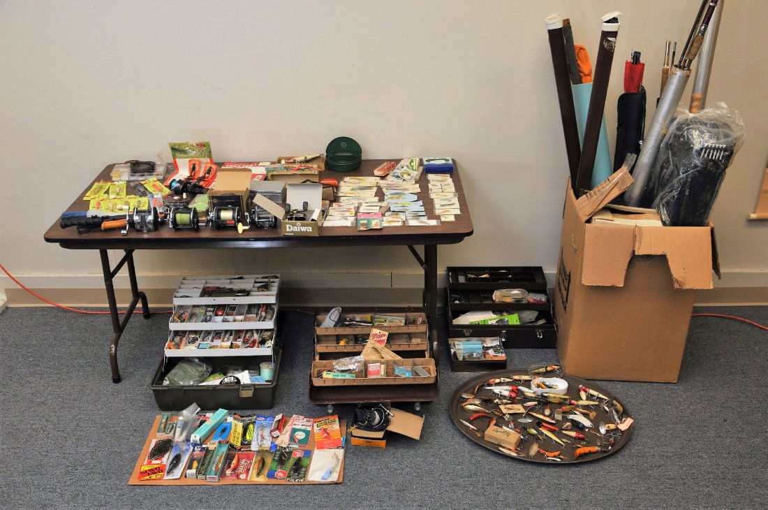 Personal fishing equipment of Milt Schmidt, Bruins. (1 of 9)