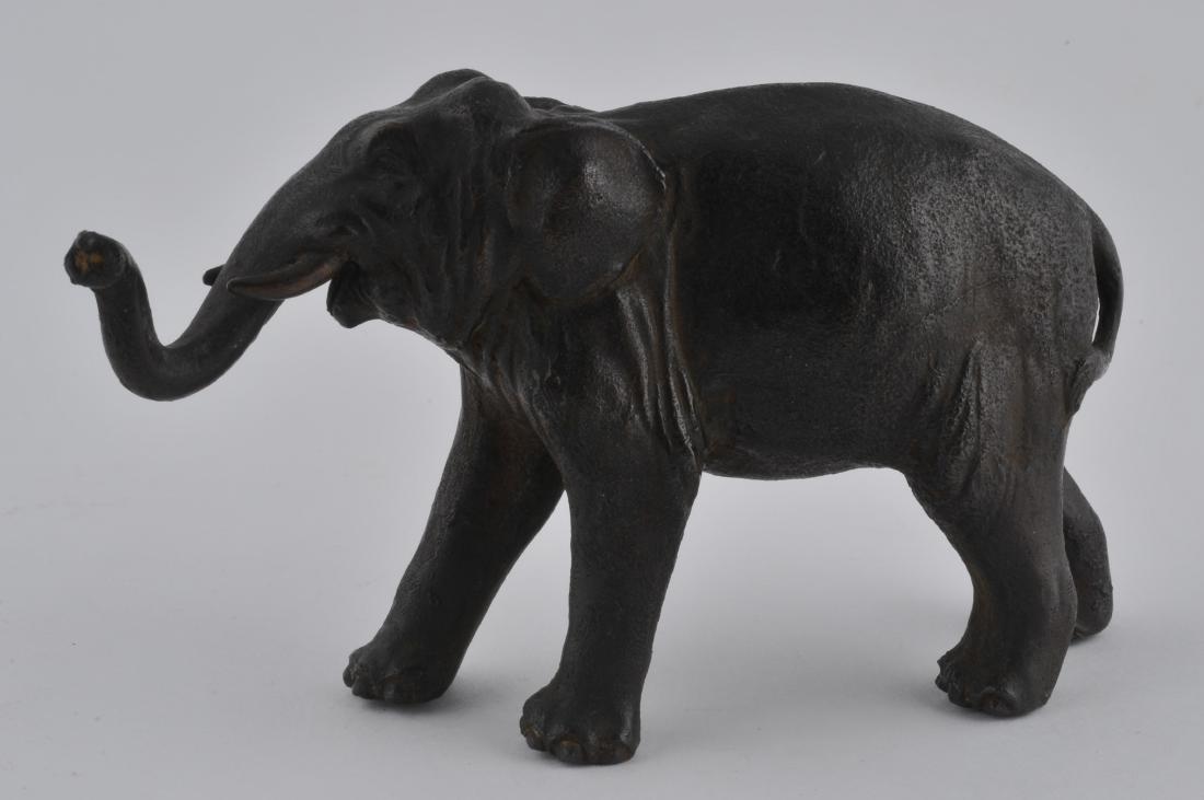 Bronze elephant. Japan. Meiji period. (1868-1912).: Bronze elephant. Japan. Meiji period. (1868-1912). 5-3/4" x 3-1/2" h. All items in session one were collected by William H. Smith (1853-1923)