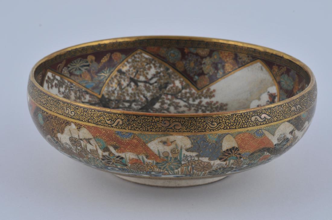 Pottery tea bowl. Satsuma ware. Japan. Meiji period (1 of 8)