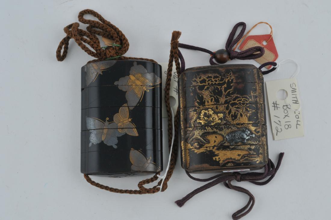 Two Inro. Japan. 19th century. Lacquered wood. (1 of 7)