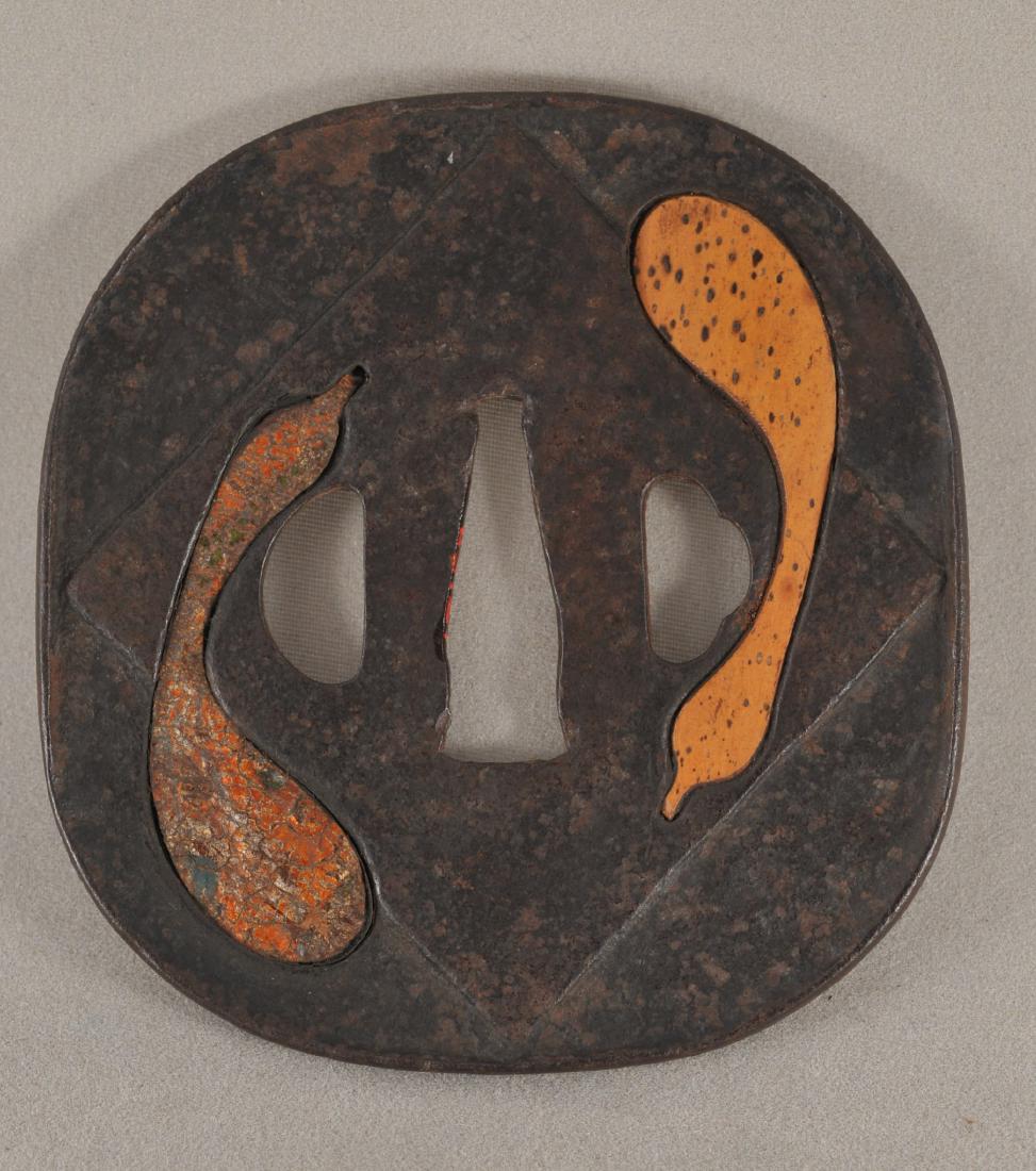 Handguard. Japan. 18th century. Iron with lacquered (1 of 2)