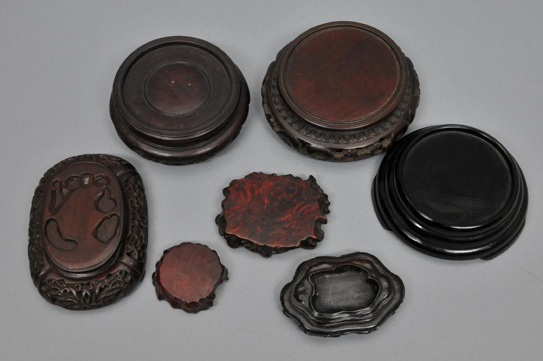 Lot of eight hardwood stands.: Lot of eight hardwood stands. All items in session one were collected by William H. Smith (1853-1923)