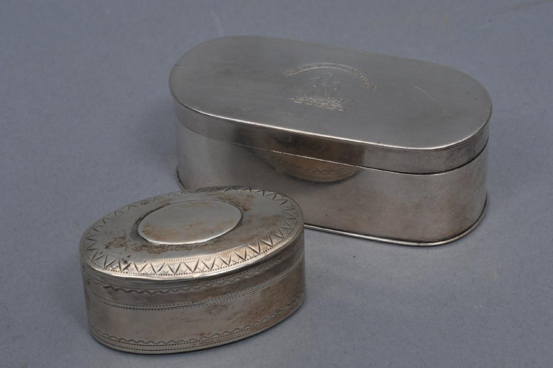 Two Georgian sterling silver nutmeg graters, both of (1 of 11)