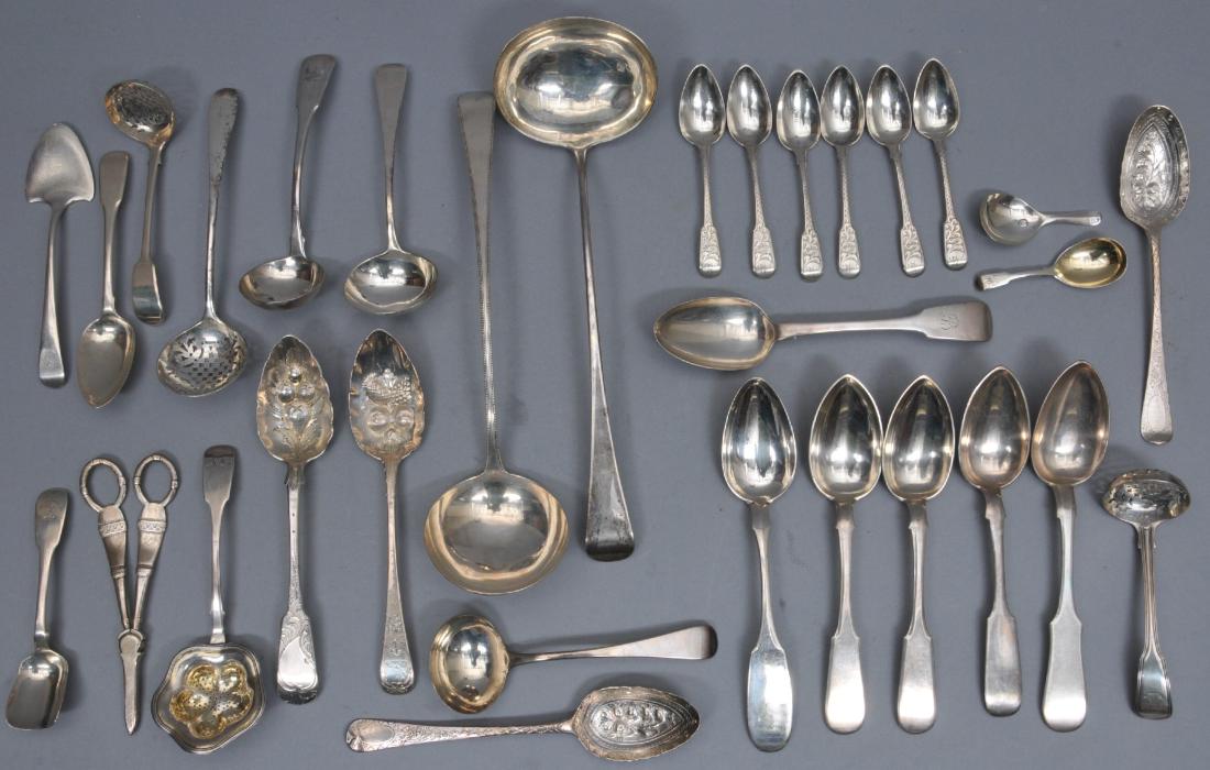 A selection of 29 pieces of Georgian sterling silver (1 of 8)