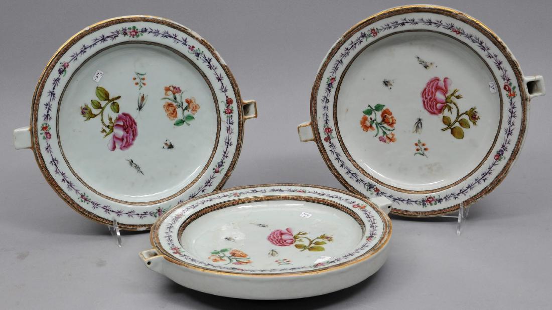 "Chinese Export Porcelain" set of three  18th century (1 of 9)